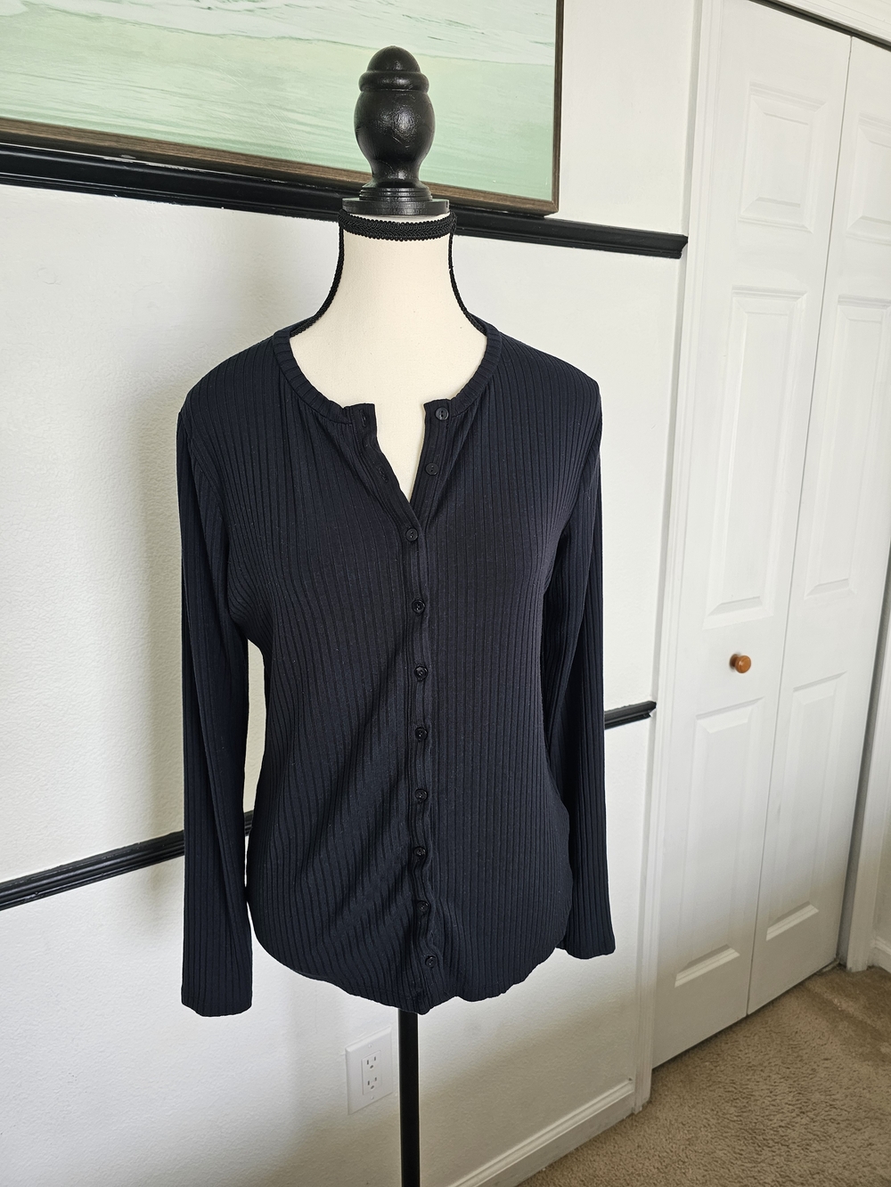 Abercrombie & Fitch Ribbed Button Up(M)